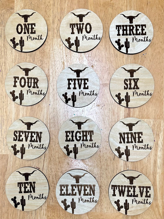 Baby Milestone Markers - Western Set of 12