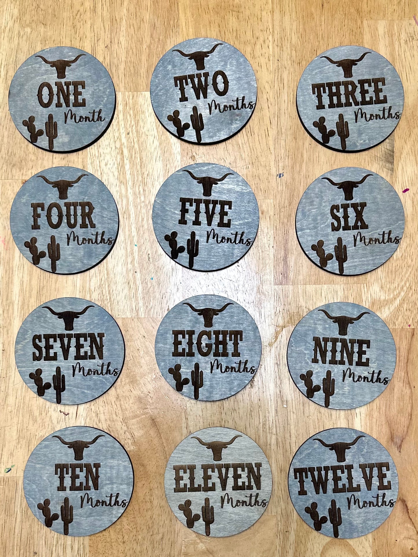 Baby Milestone Markers - Western Set of 12